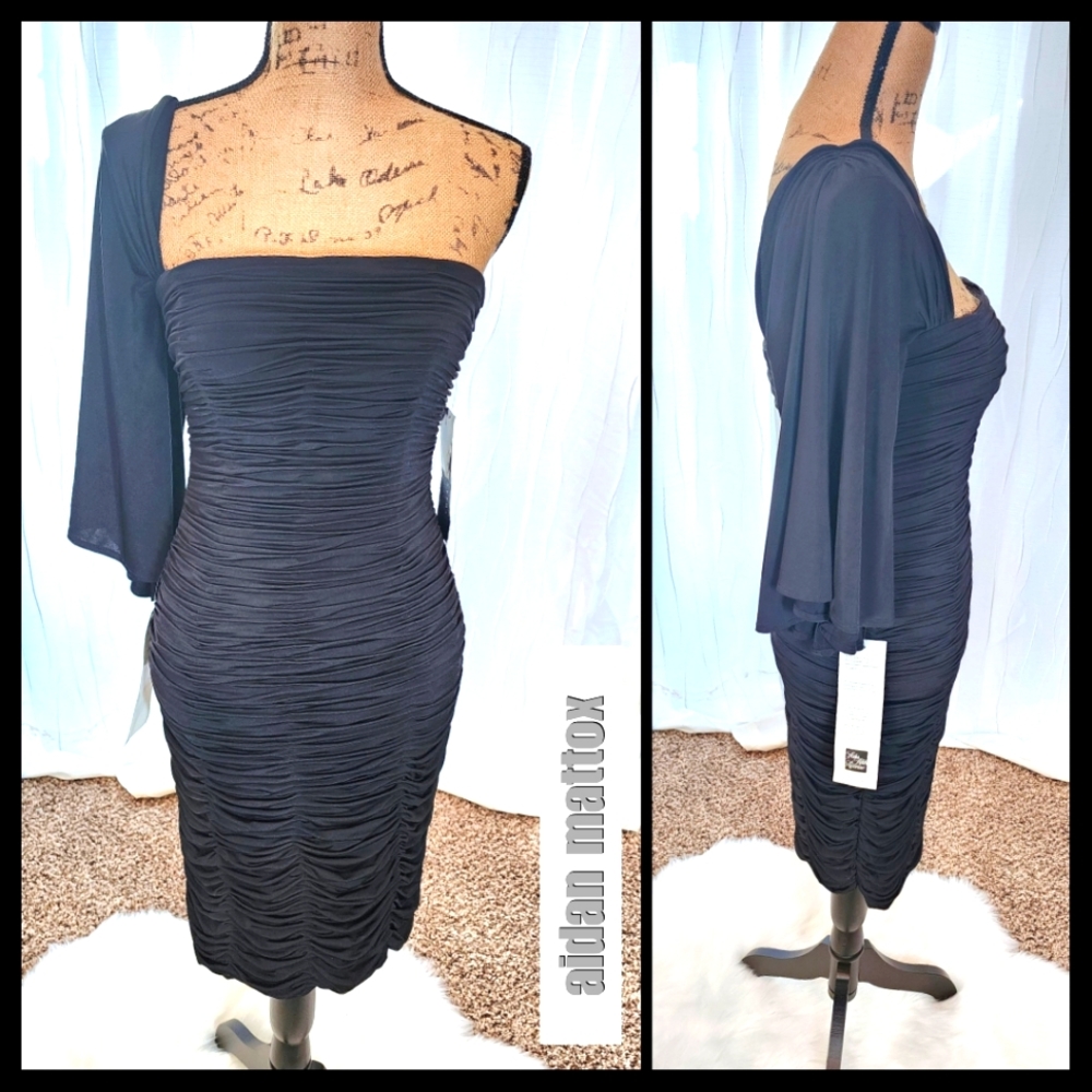 Aidan Mattox Body Con Cocktail Dress - Sexy Silhouette, Size 8